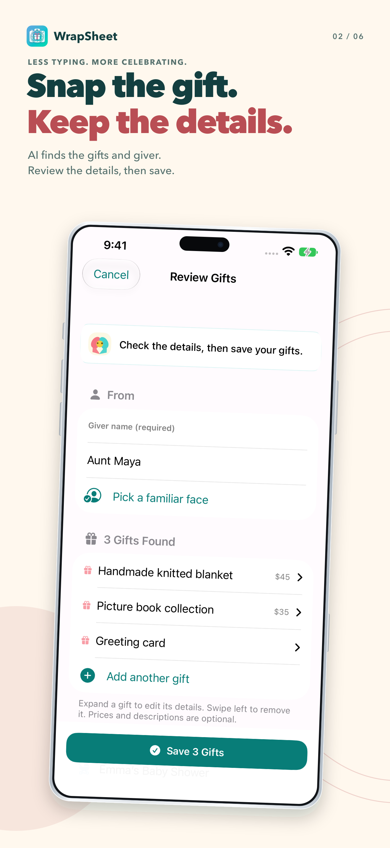 Snap gifts in seconds with WrapSheet